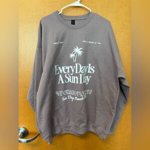 Sun Day Beach Women's Brown Sweatshirt